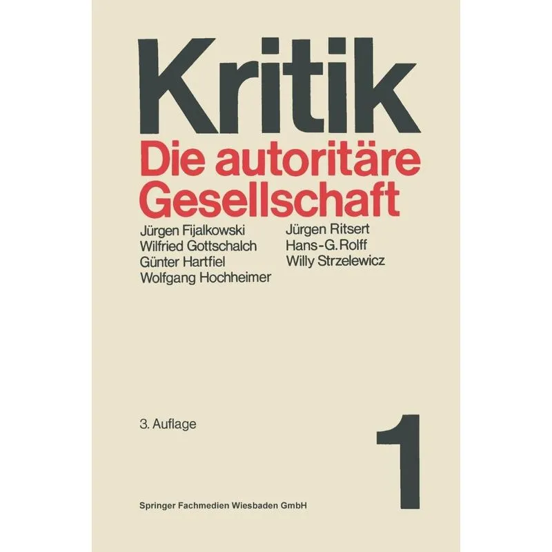 Die autoritäre Gesellschaft
