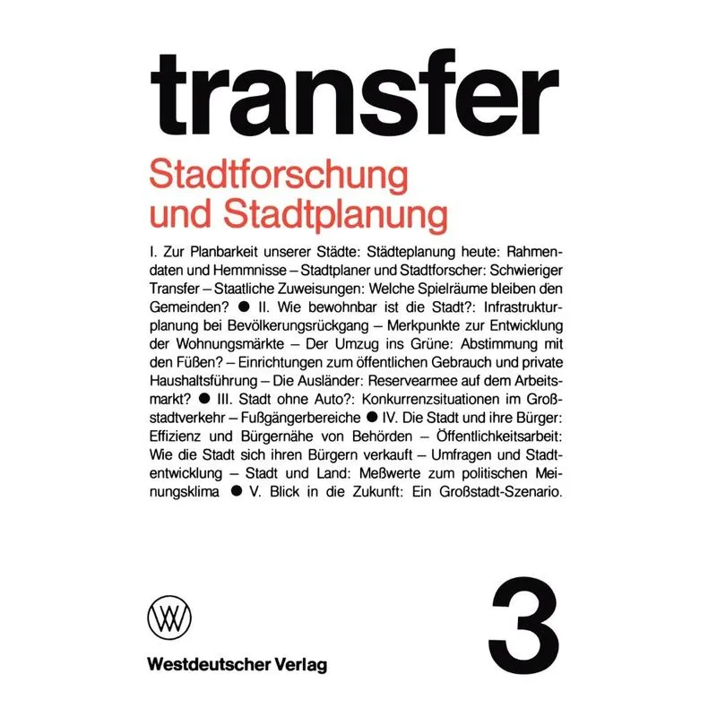 Stadtforschung und Stadtplanung