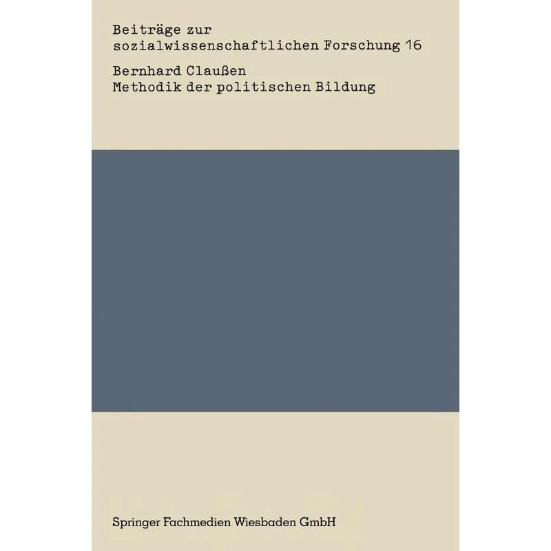 Methodik der politischen Bildung