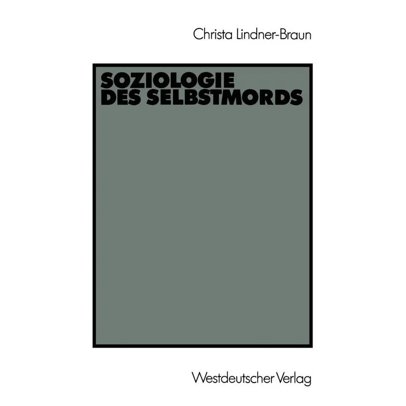 Soziologie Des Selbstmords