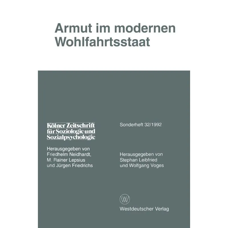 Armut im modernen Wohlfahrtsstaat