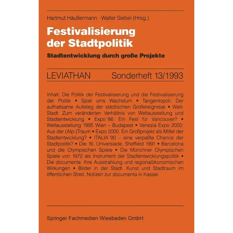 Festivalisierung Der Stadtpolitik