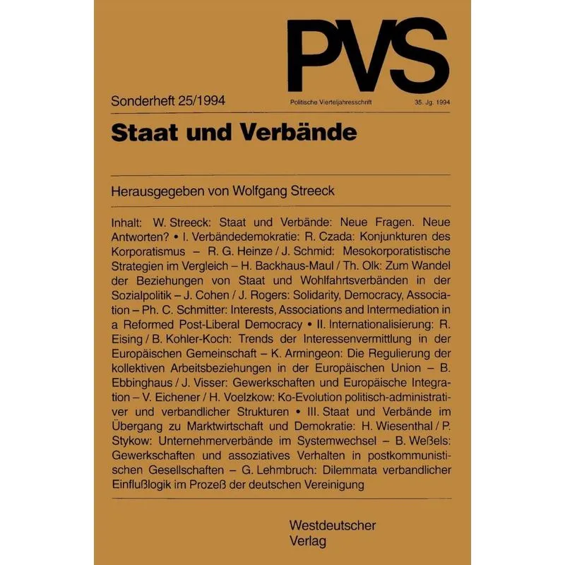 Staat Und Verbande