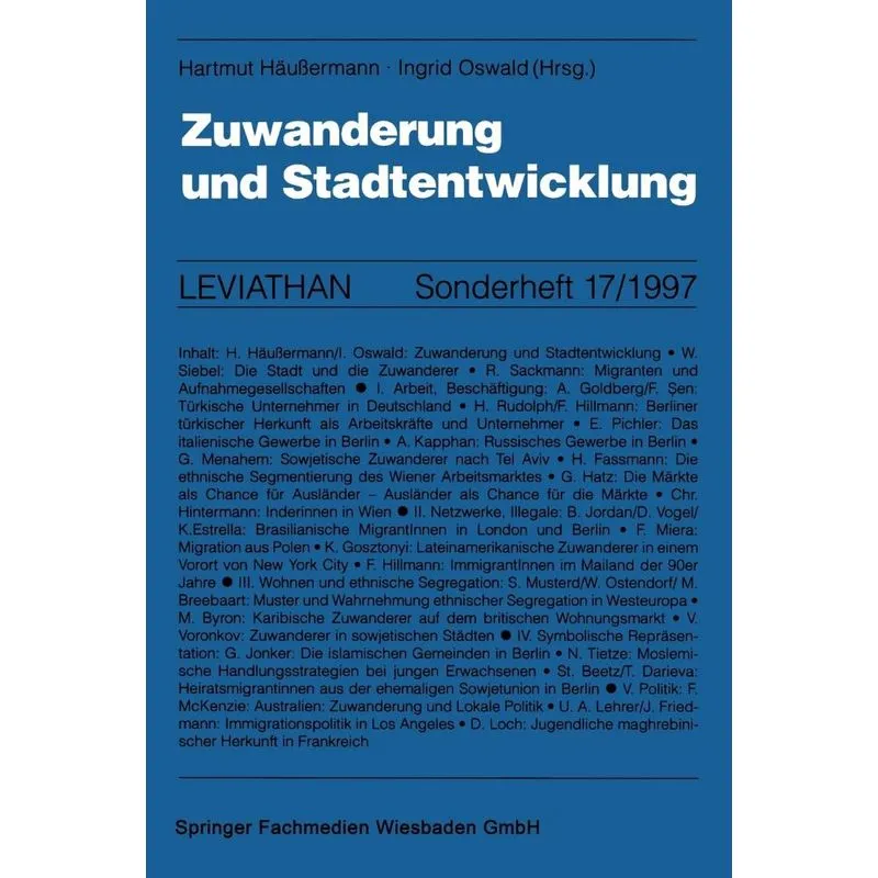 Zuwanderung Und Stadtentwicklung