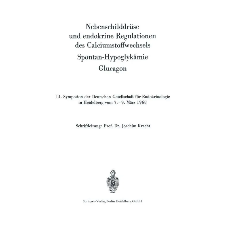 Nebenschilddrüse und endokrine Regulationen des Calciumstof