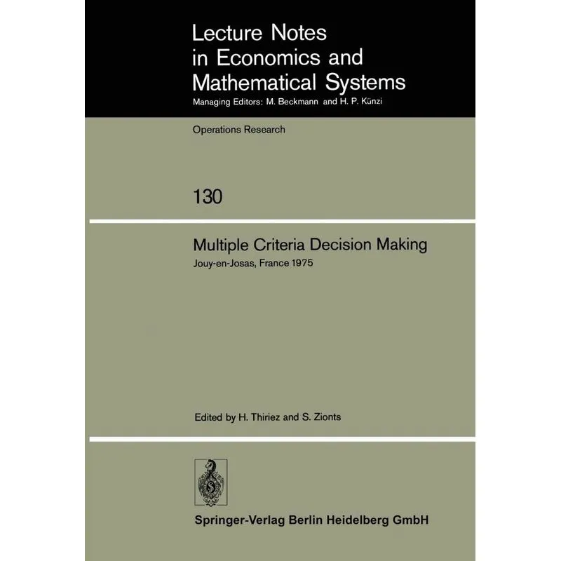 Multiple Criteria Decision Making