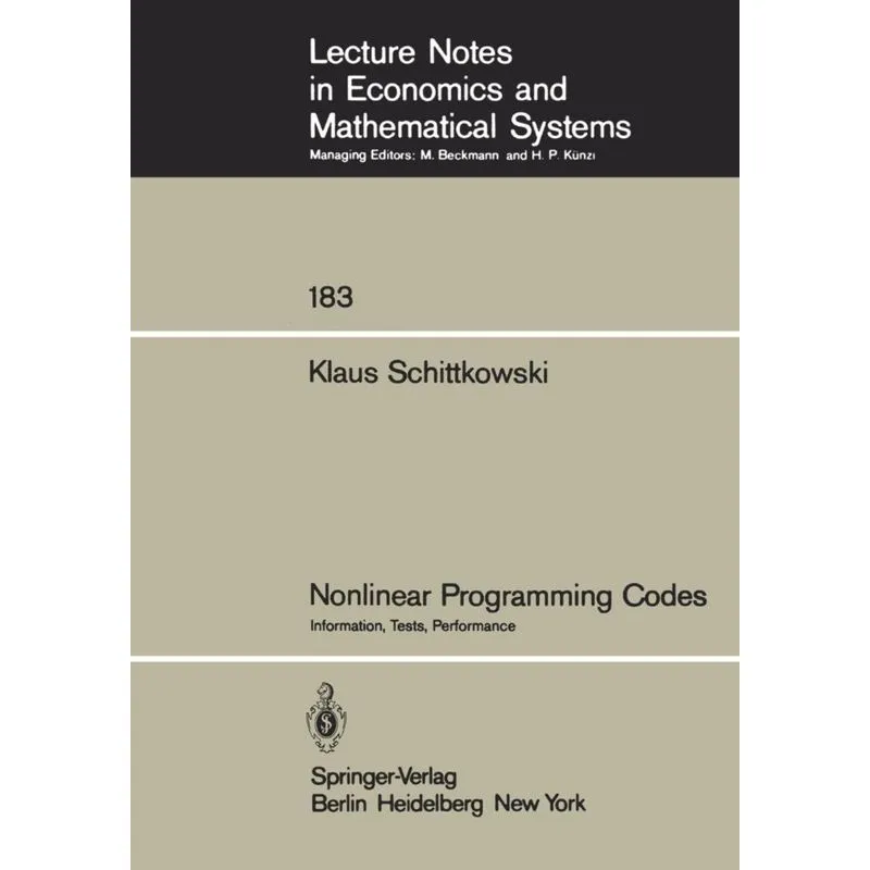 Nonlinear Programming Codes