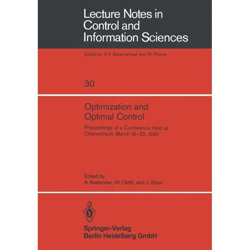 Optimization and Optimal Control