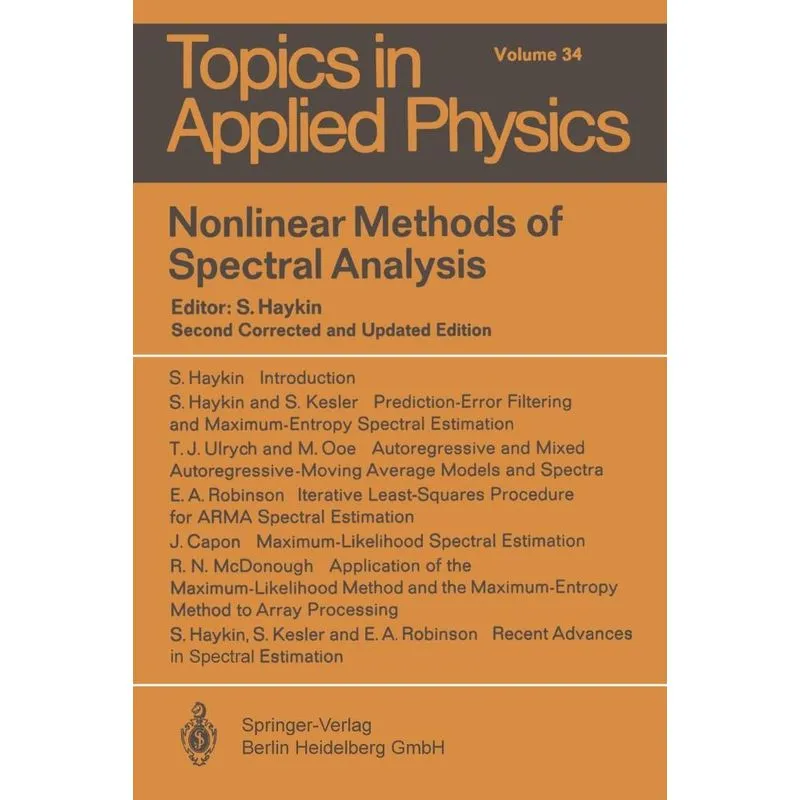 Nonlinear Methods of Spectral Analysis