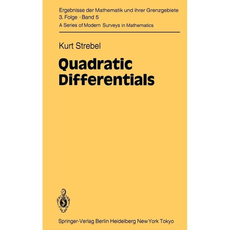Quadratic Differentials