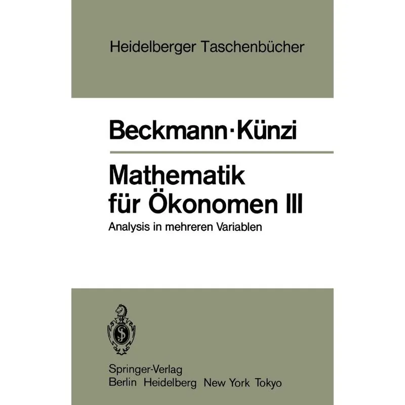 Mathematik für Ökonomen III