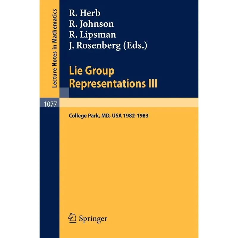 Lie Group Representations III