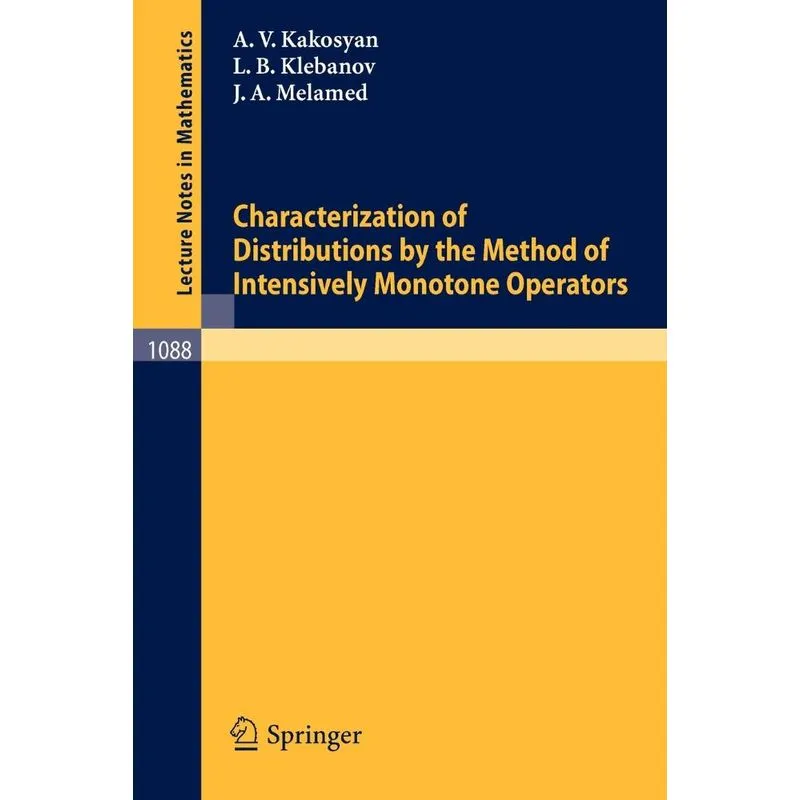 Characterization of Distributions by the Method of Intensiv