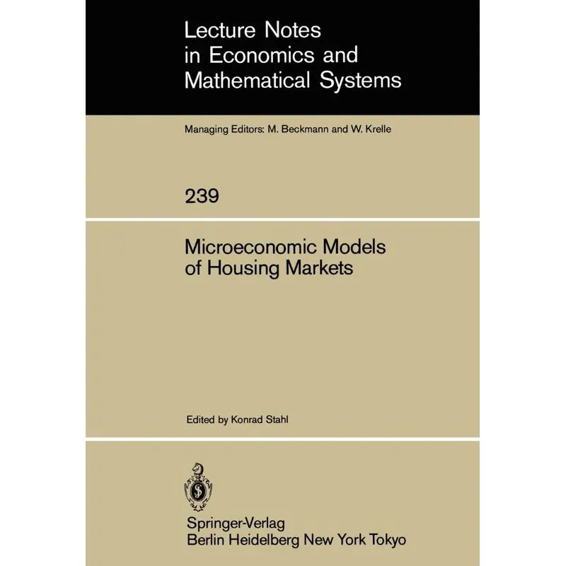 Microeconomic Models of Housing Markets