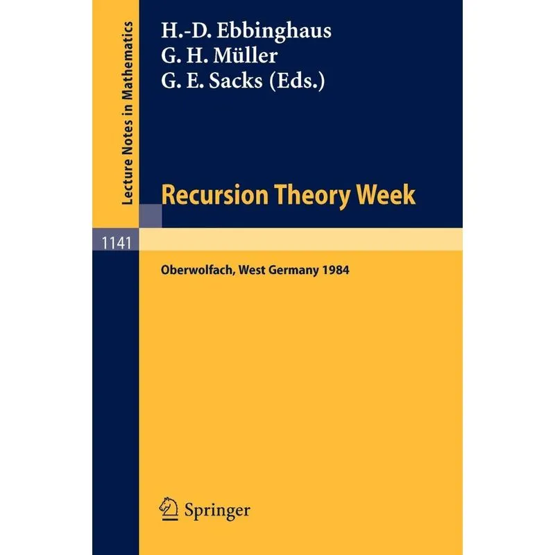 Recursion Theory Week