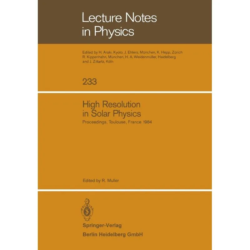 High Resolution in Solar Physics