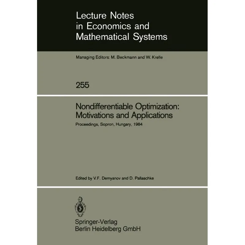 Nondifferentiable Optimization