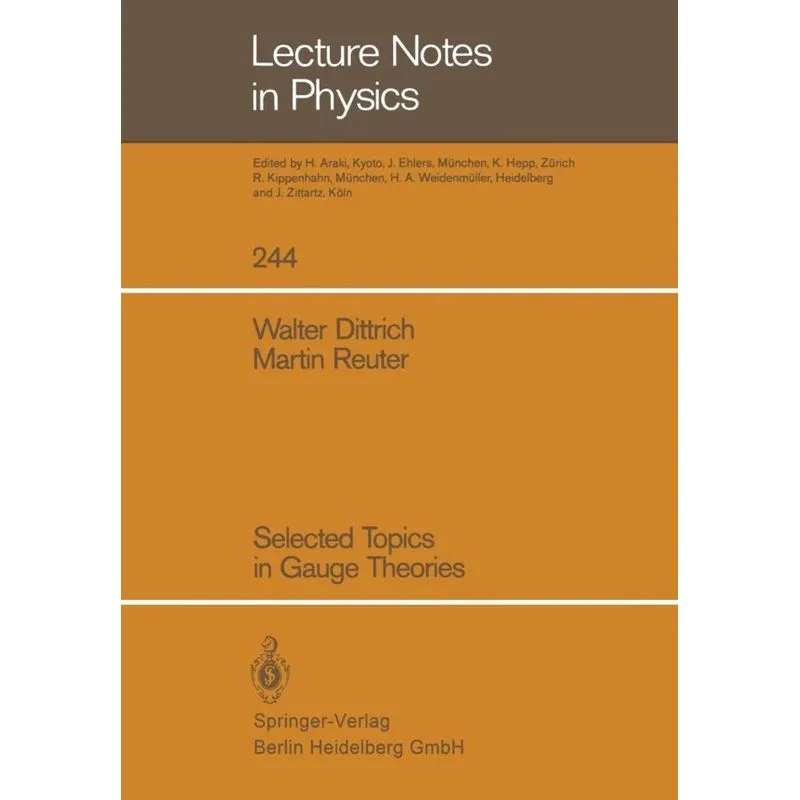 Selected Topics in Gauge Theories