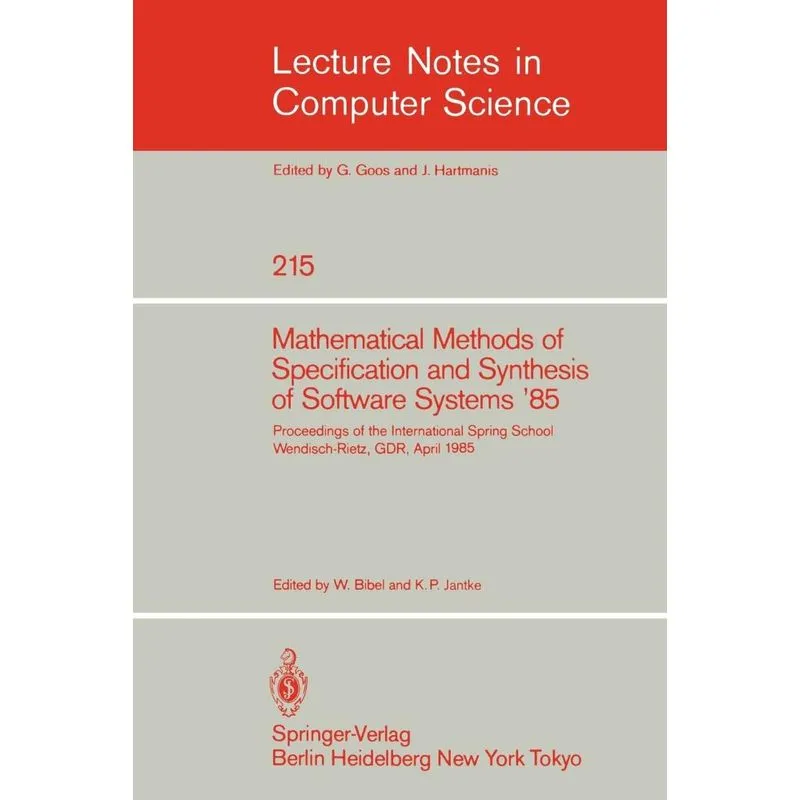 Mathematical Methods of Specification and Synthesis of Soft