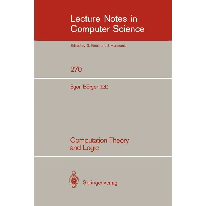 Computation Theory and Logic
