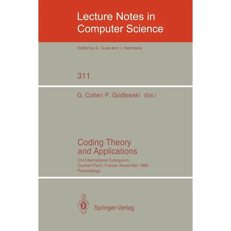 Coding Theory and Applications