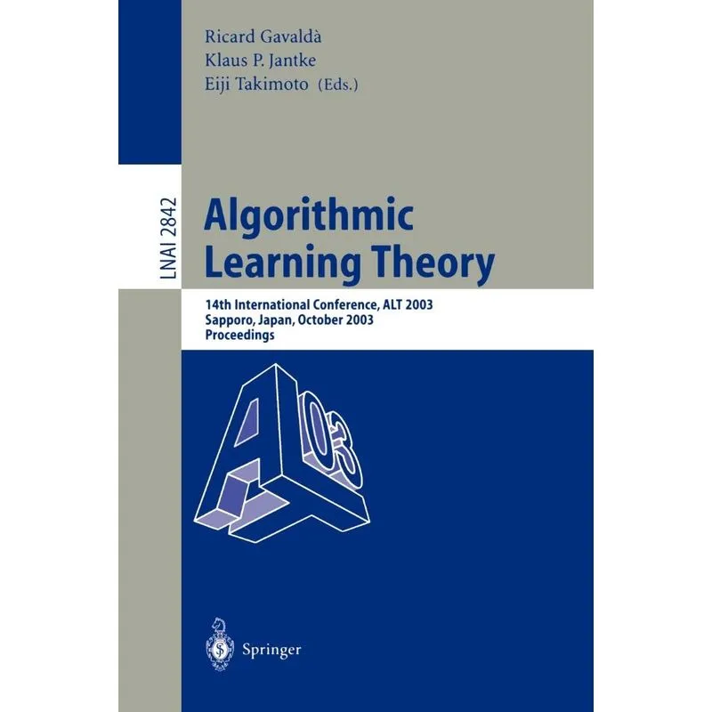 Algorithmic Learning Theory