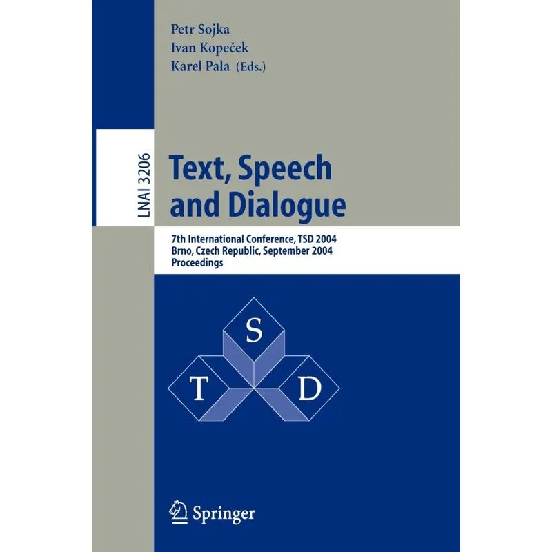 Text, Speech and Dialogue