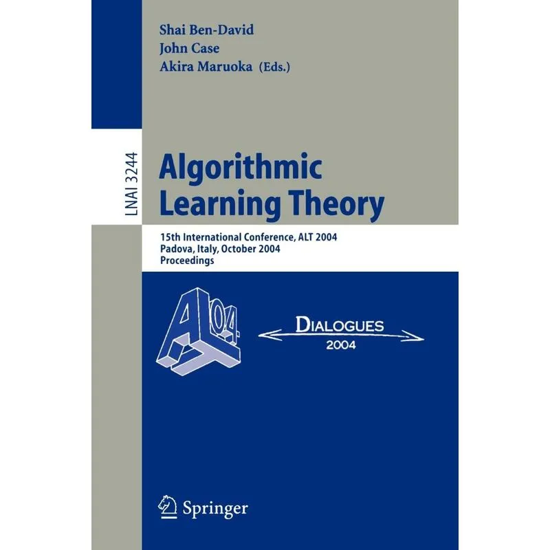 Algorithmic Learning Theory