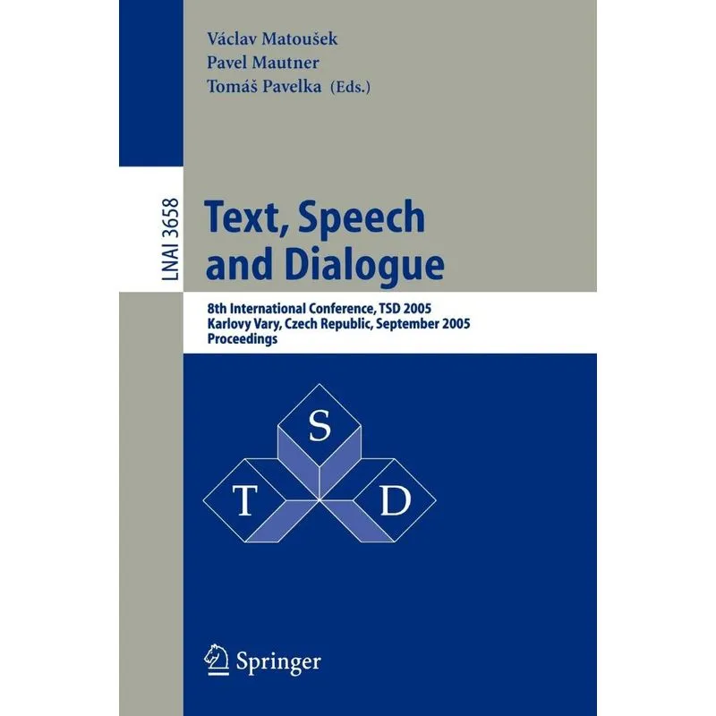 Text, Speech and Dialogue