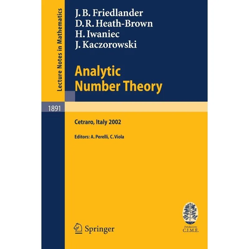 Analytic Number Theory