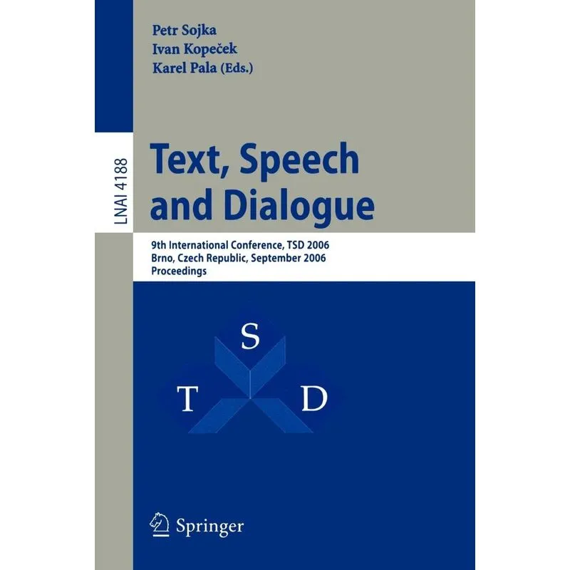 Text, Speech and Dialogue