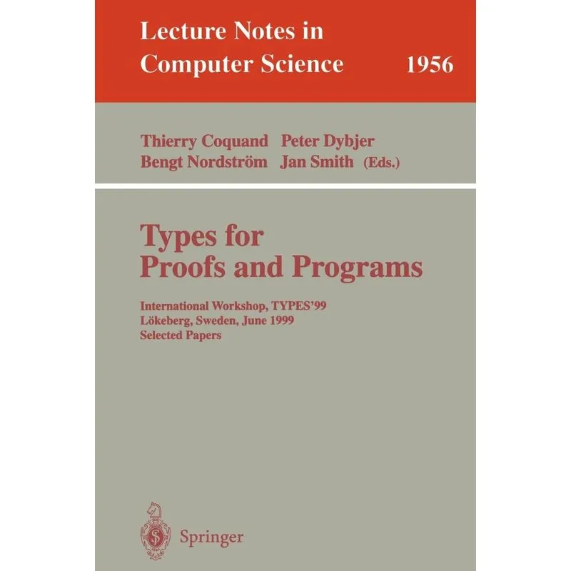 Types for Proofs and Programs