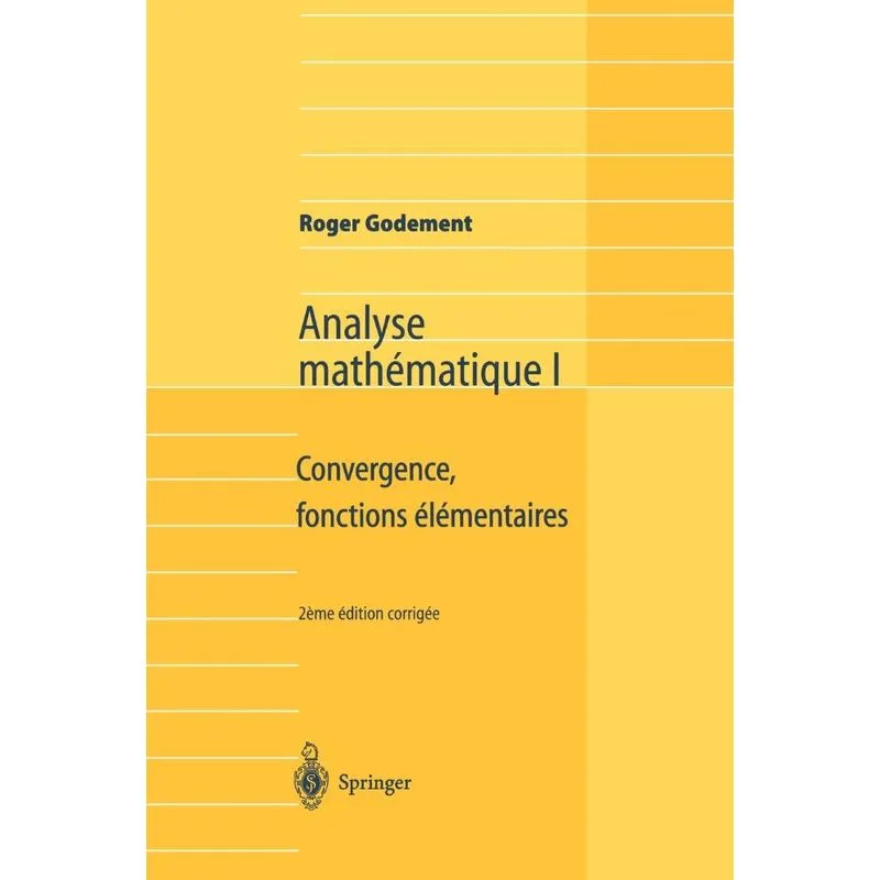 Analyse mathématique I