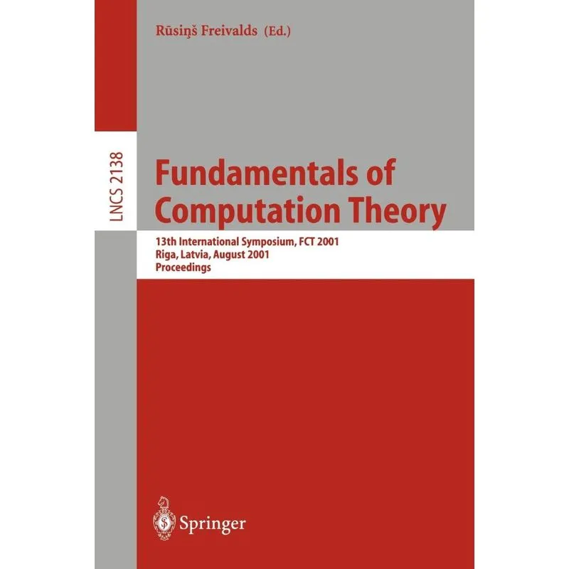 Fundamentals of Computation Theory