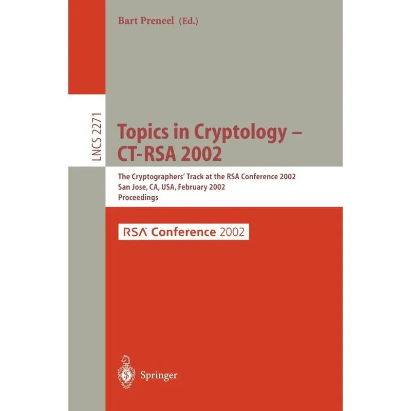 Topics in Cryptology - CT-RSA 2002