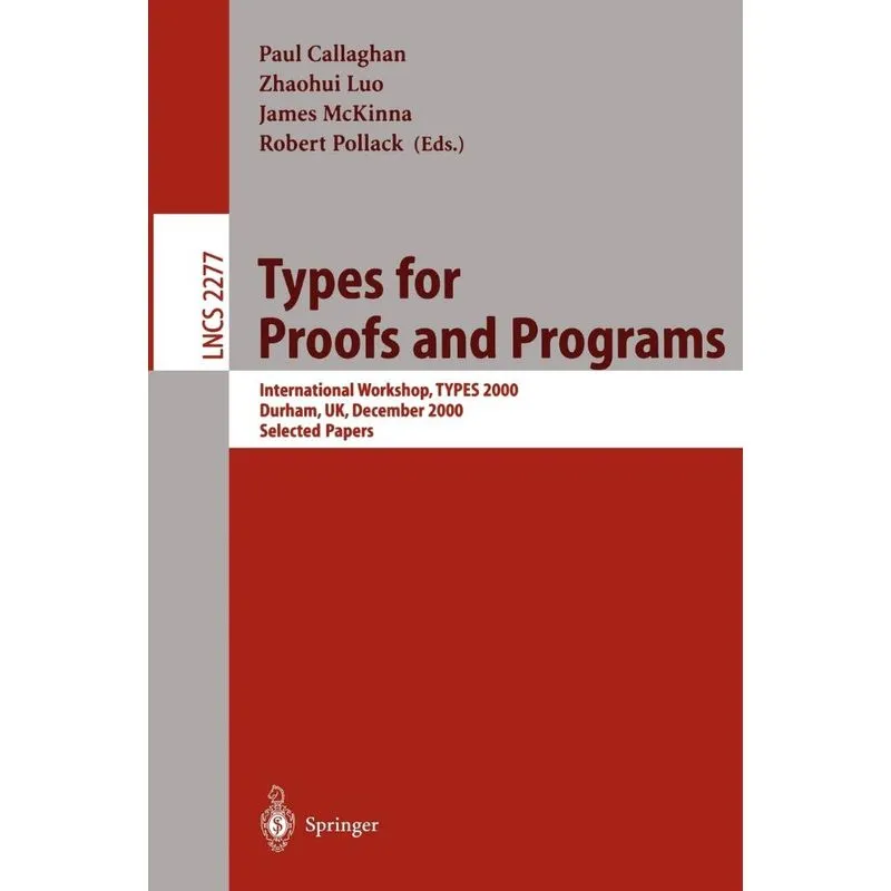 Types for Proofs and Programs