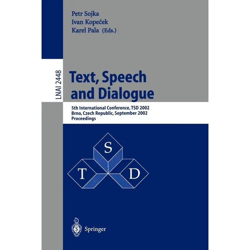 Text, Speech and Dialogue