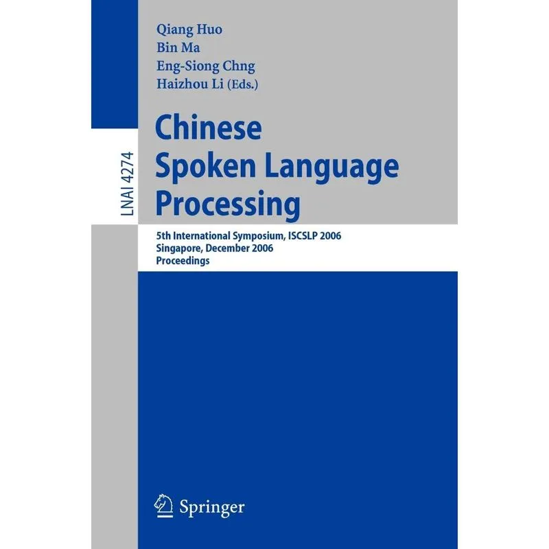 Chinese Spoken Language Processing