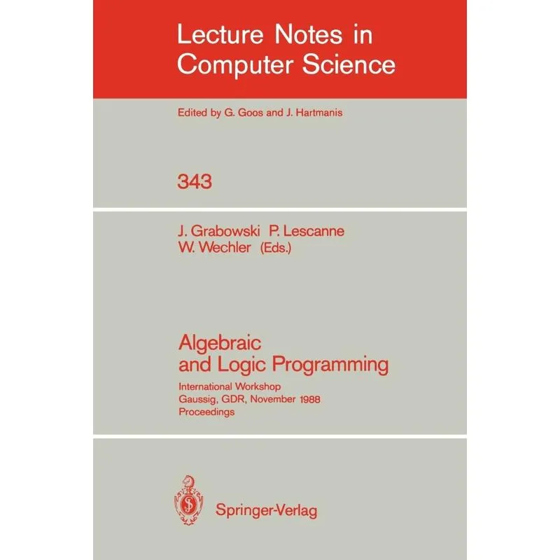 Algebraic and Logic Programming
