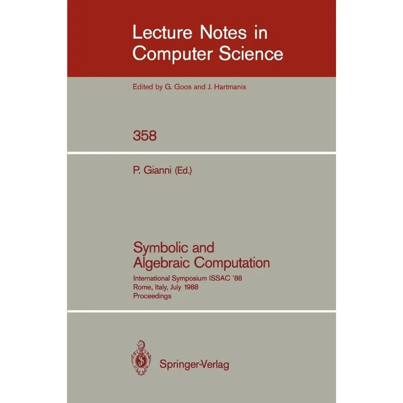 Symbolic and Algebraic Computation
