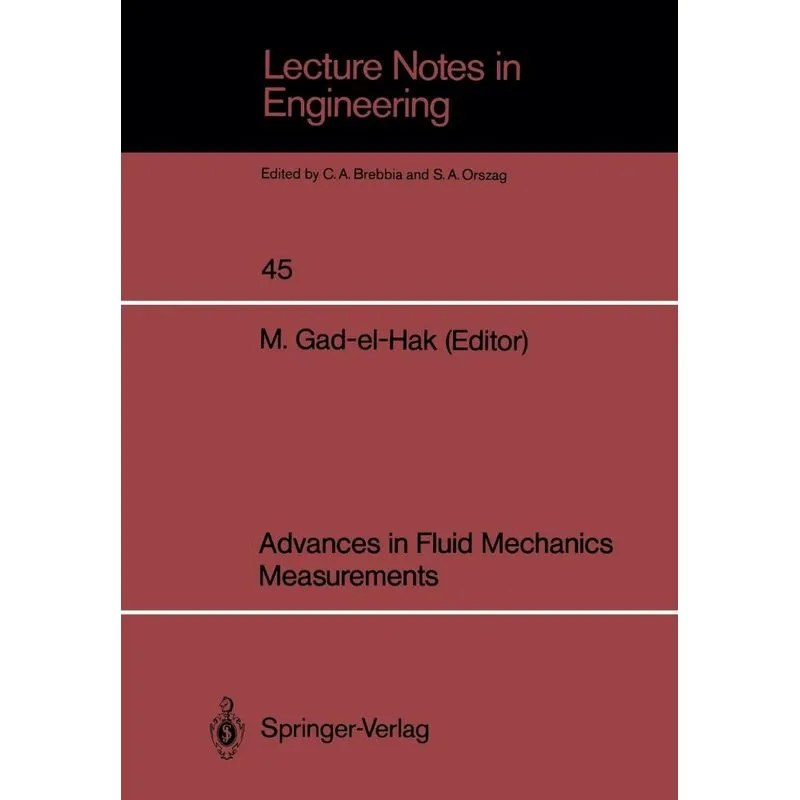 Advances in Fluid Mechanics Measurements