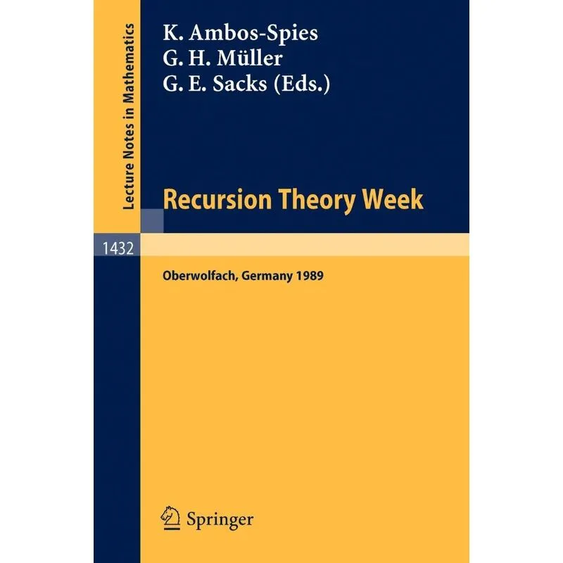 Recursion Theory Week