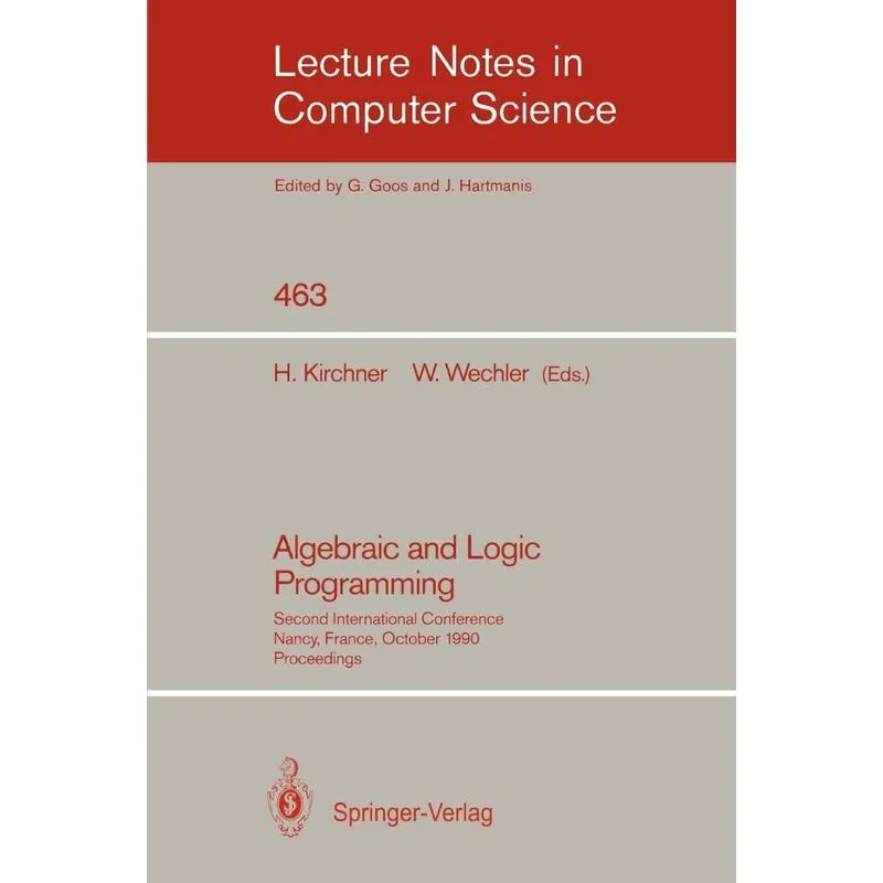 Algebraic and Logic Programming