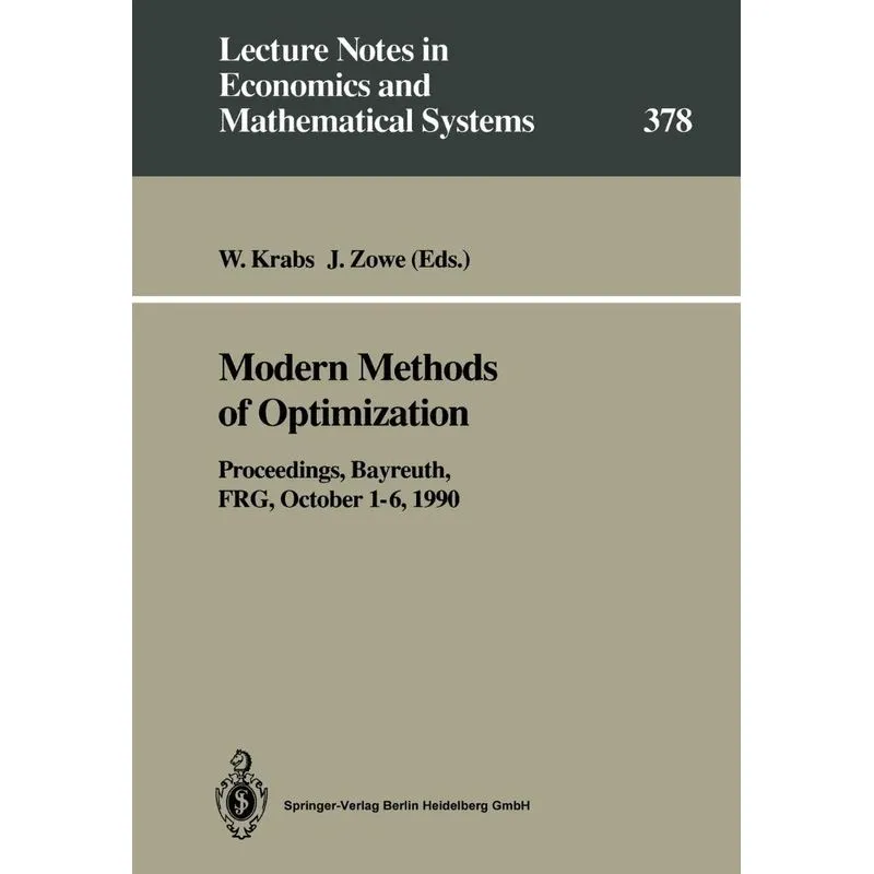 Modern Methods of Optimization
