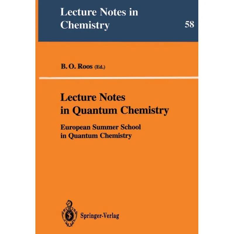 Lecture Notes in Quantum Chemistry