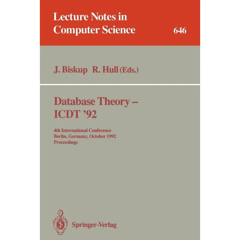 Database Theory - ICDT 92