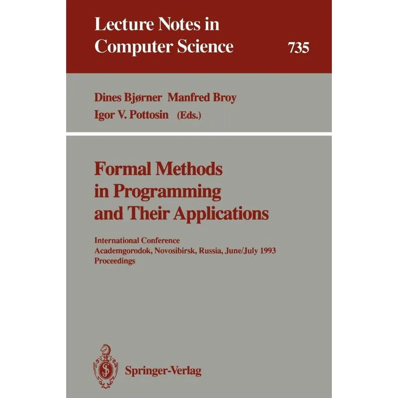 Formal Methods in Programming and Their Applications