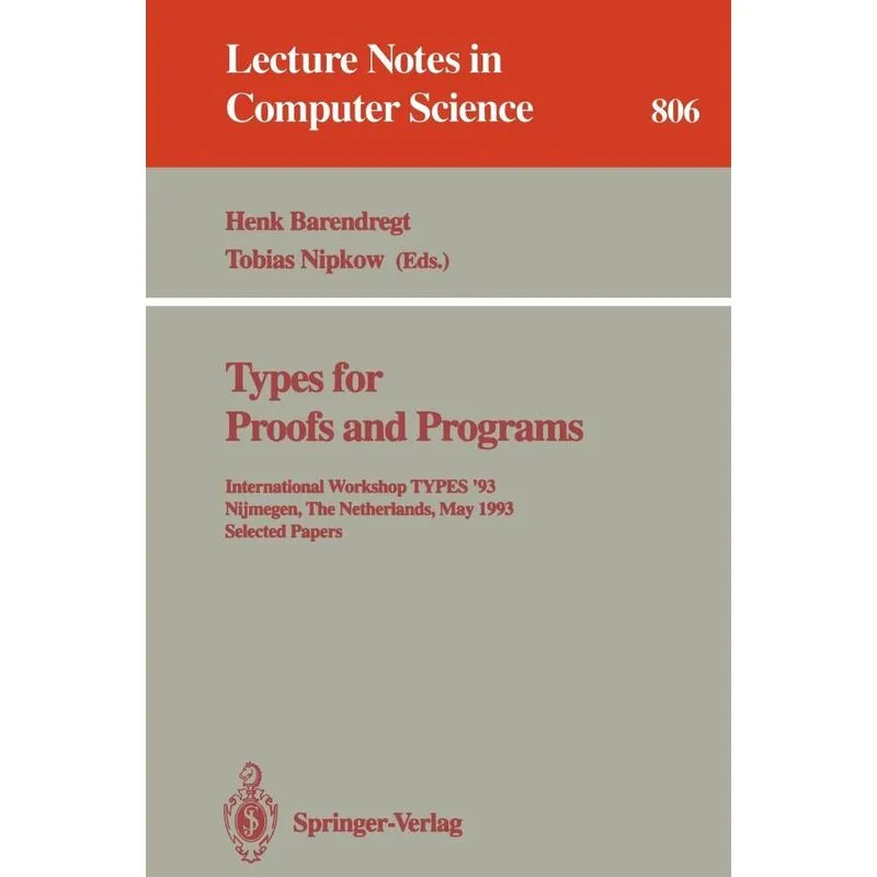 Types for Proofs and Programs
