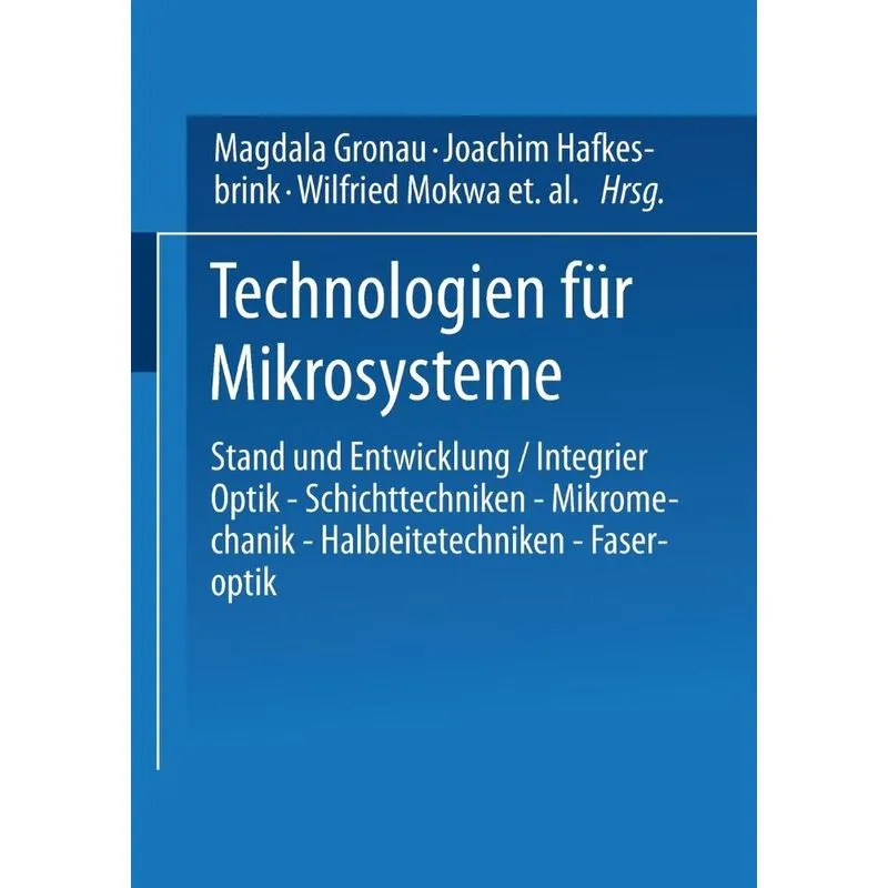 Technologien Fur Mikrosysteme