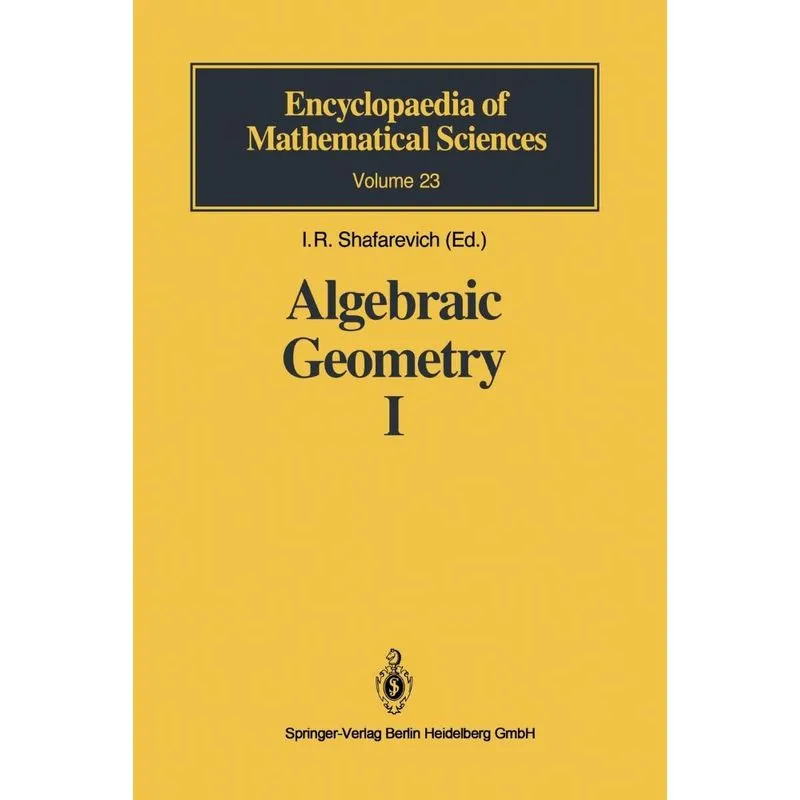 Algebraic Geometry I